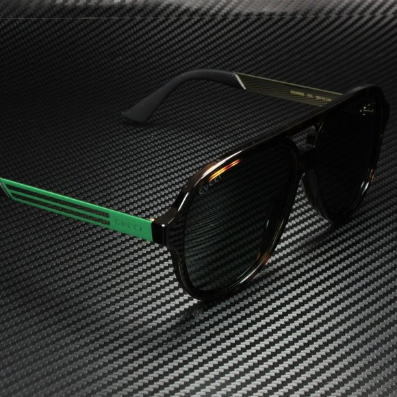 Gucci Black Green 59mm Sunglasses - Picture 2 of 3